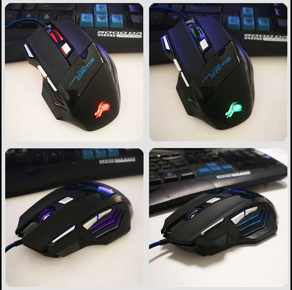 7-button Colorful Glowing USB Gaming Mouse 0 - Tophatter Daily Deals