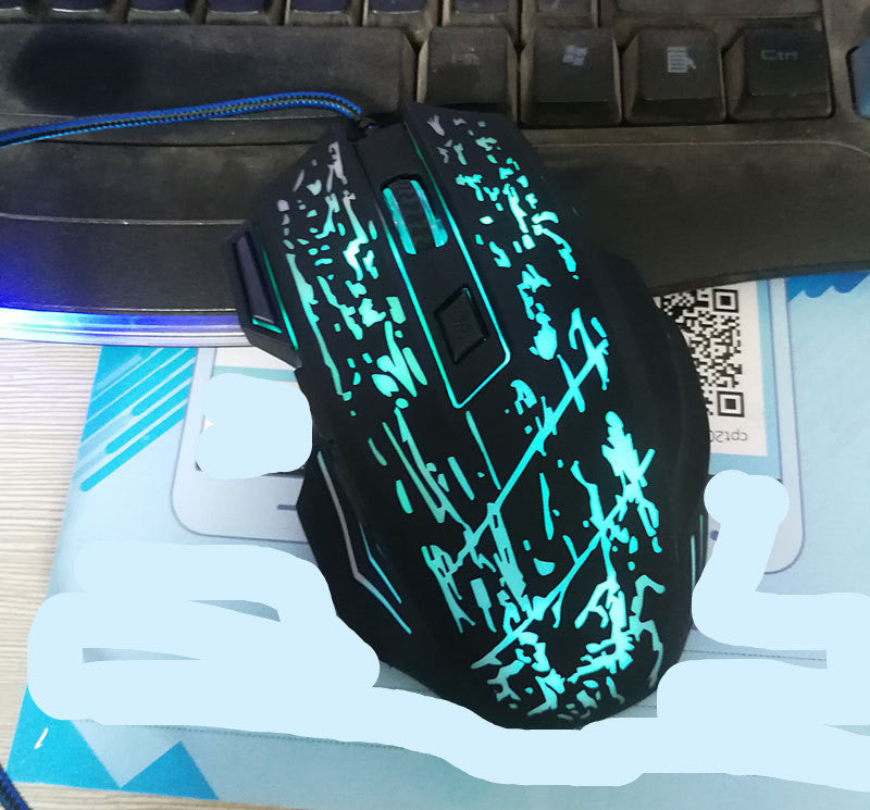 7-button Colorful Glowing USB Gaming Mouse Crack 7 keys 0 - Tophatter Daily Deals
