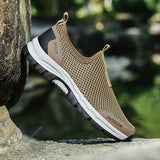 Breathable Hollow Fashion Slip-on Lazy Shoes Brown 0 - Tophatter Daily Deals