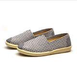 21 New Prairie Princess Canvas Shoes Lightweight Canvas Breathable Thomas Shoes Ethnic Style Cloth Shoes Flat Shoes Women Houndstooth Grey 0 - Tophatter Daily Deals