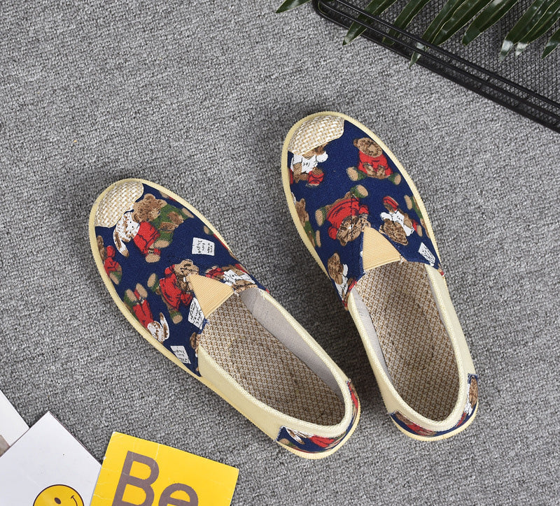 21 New Prairie Princess Canvas Shoes Lightweight Canvas Breathable Thomas Shoes Ethnic Style Cloth Shoes Flat Shoes Women Lan Xiong 0 - Tophatter Daily Deals