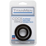 Silicone Cock Rings Double Pack Black > Cock Ring > Sets - Tophatter Daily Deals