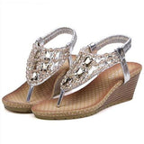 40-42 Plus Size Women's Sandals Wedge Gold Silver 0 - Tophatter Daily Deals