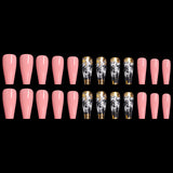 Artistic Pink Smoke Pattern Fake Nail Patch, Long Coffin Type A European And American Ballet Type A Boxed 0 - Tophatter Daily Deals