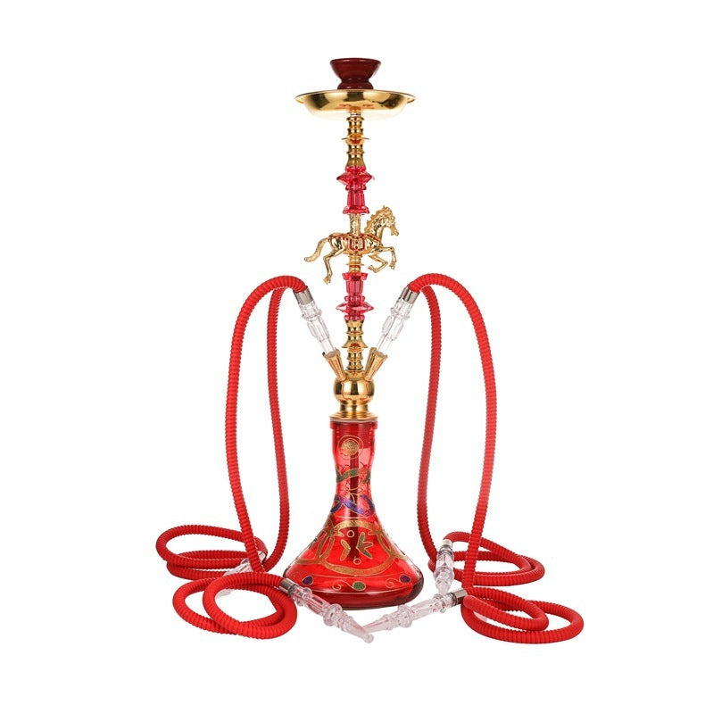 Arabian Pipe Smoking Set Hookah Ceramic Pot Bar Nightclub Full Set Of Accessories Hookah 0 - Tophatter Daily Deals