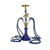 Arabian Pipe Smoking Set Hookah Ceramic Pot Bar Nightclub Full Set Of Accessories Hookah Blue 0 - Tophatter Daily Deals