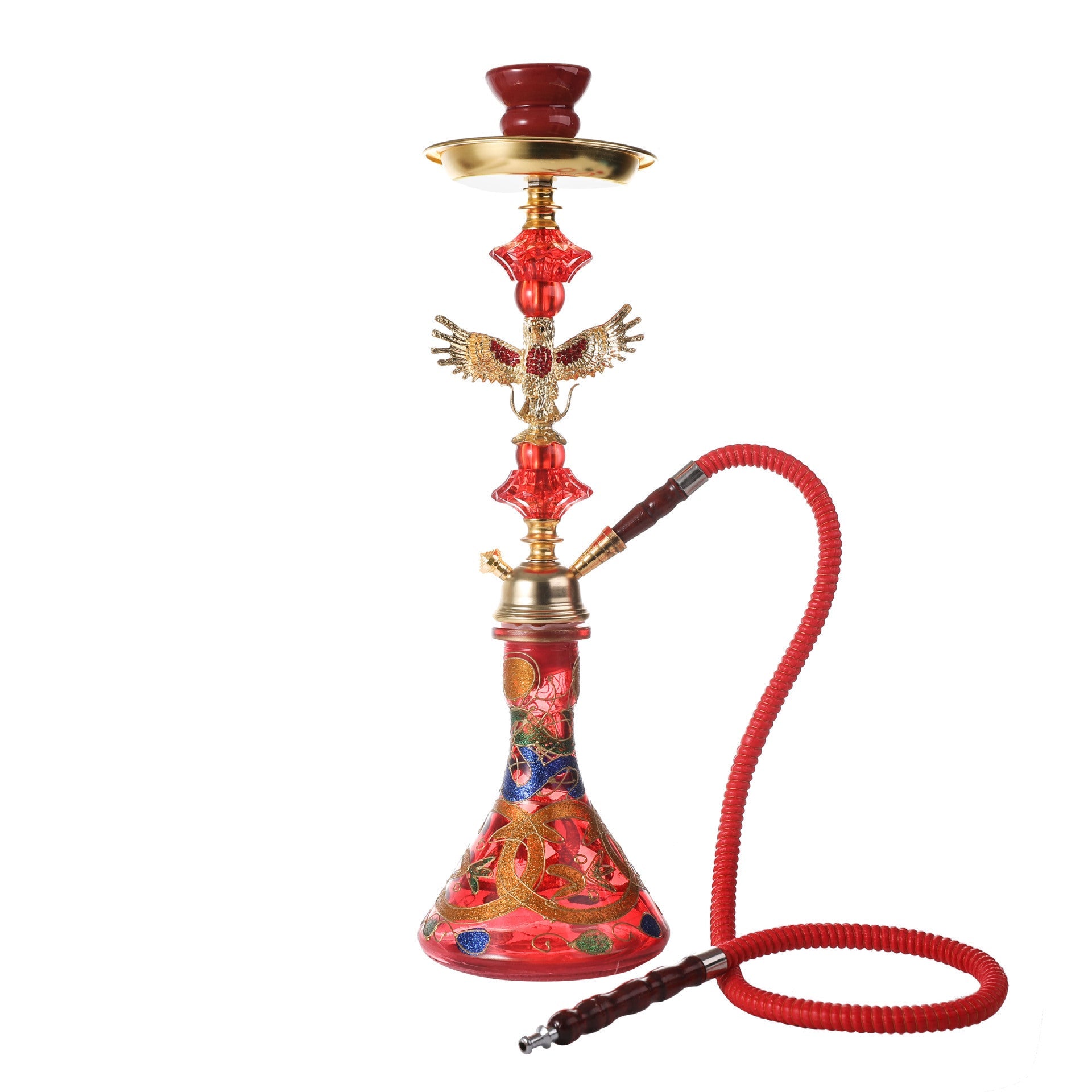 Arabian Pipe Smoking Set Hookah Ceramic Pot Bar Nightclub Full Set Of Accessories Hookah 0 - Tophatter Daily Deals