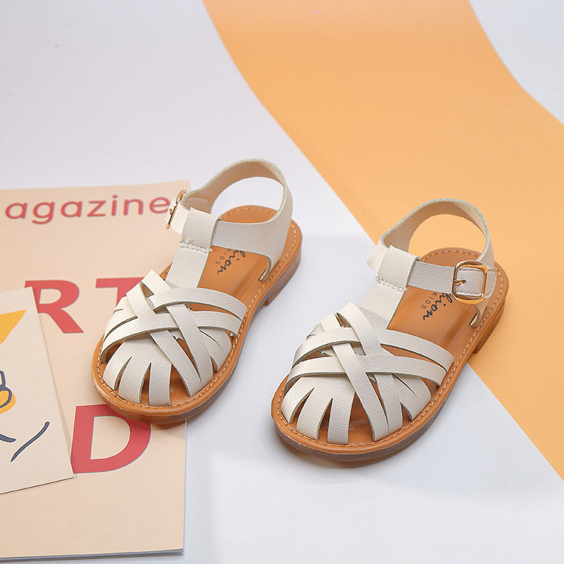 Autumn New Roman Princess Shoes Retro Shoes Comfortable And Breathable Children''S Shoes For Girls Beige 0 - Tophatter Daily Deals