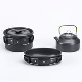 Alumina Pot Outdoor Camping Cookware Set Wholesale In Stock Black 0 - Tophatter Daily Deals