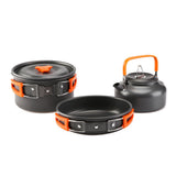 Alumina Pot Outdoor Camping Cookware Set Wholesale In Stock Orange 0 - Tophatter Daily Deals