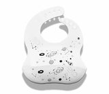 Baby'S Eating Bib Baby'S Supplementary Food Bib Children'S Waterproof And Dirt Proof Silicone Super Soft Children'S Saliva Bib Rice Bib White star 3D 0 - Tophatter Daily Deals