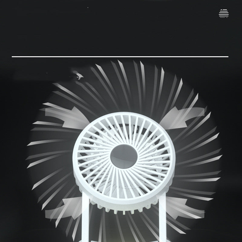 23 Hours Mini Silent Handheld Fan LED Night Light Fan Desktop Folding Small Electric Fan Portable Fan 0 - Tophatter Daily Deals