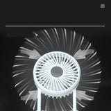 23 Hours Mini Silent Handheld Fan LED Night Light Fan Desktop Folding Small Electric Fan Portable Fan 0 - Tophatter Daily Deals