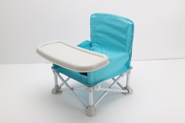 Baby Folding Dining Chair, Portable Folding Chair, Baby Multifunctional Chair Lake Blue 0 - Tophatter Daily Deals