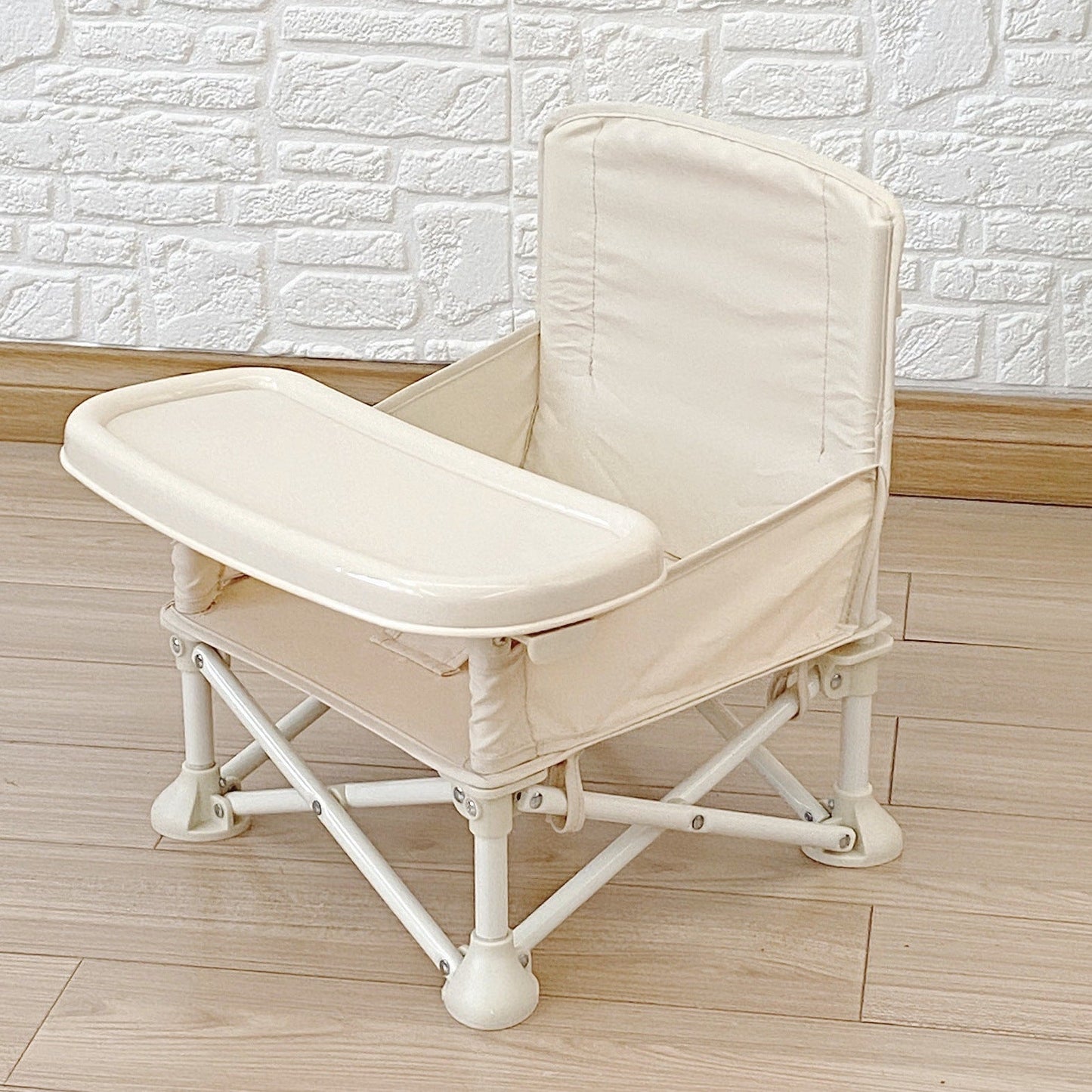 Baby Folding Dining Chair, Portable Folding Chair, Baby Multifunctional Chair Beige 0 - Tophatter Daily Deals