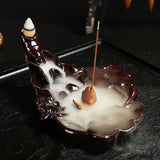 Backflow Incense Burner Ceramic Creative Ornaments Indoor Sandalwood Burner Crafts Flow Smoke Incense Kiln change 0 - Tophatter Daily Deals