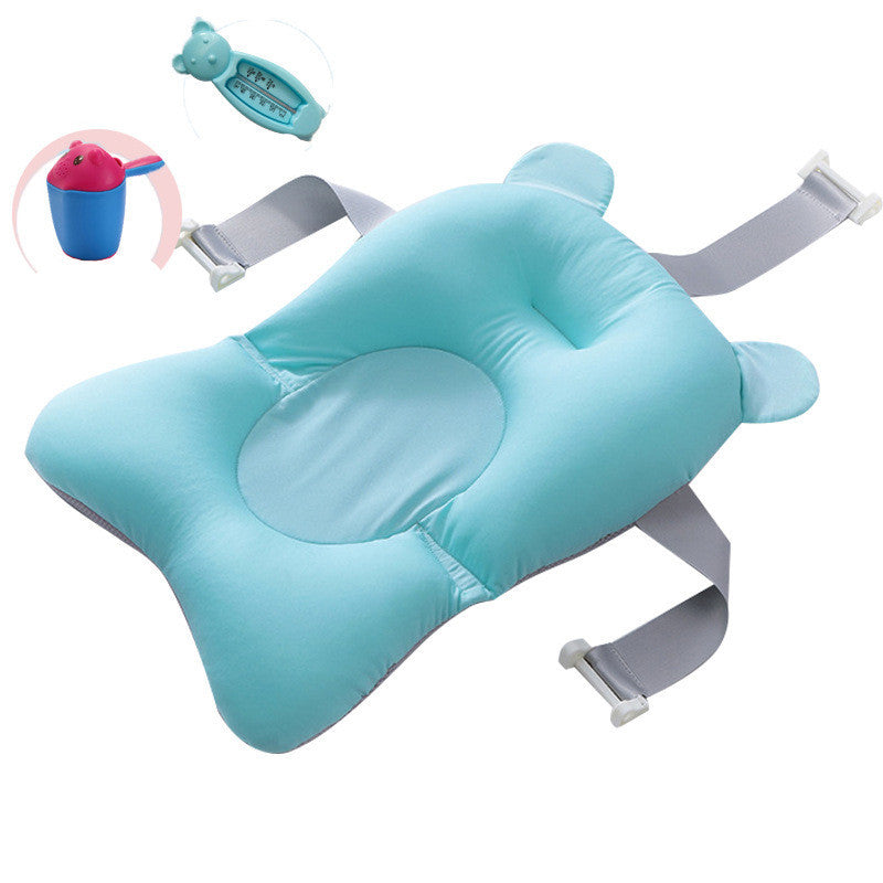 Bathing Rack Can Sit And Lie Round Basin Can Be Used For Bathing Artifact Bath Net Blue thermometer shampoo cup 0 - Tophatter Daily Deals
