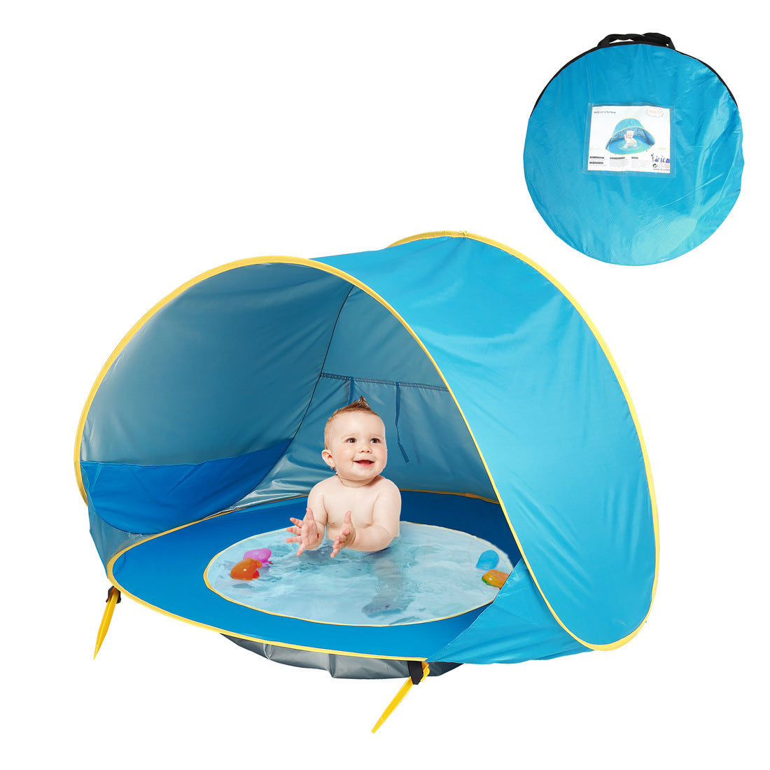 Baby Beach Tent Portable Shade Pool UV Protection Sun Shelter For Infant Outdoor Toys Child Swimming Pool Play House Tent Toys Blue 0 - Tophatter Daily Deals