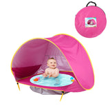 Baby Beach Tent Portable Shade Pool UV Protection Sun Shelter For Infant Outdoor Toys Child Swimming Pool Play House Tent Toys Rose Red 0 - Tophatter Daily Deals