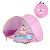 Baby Beach Tent Portable Shade Pool UV Protection Sun Shelter For Infant Outdoor Toys Child Swimming Pool Play House Tent Toys Pink 0 - Tophatter Daily Deals