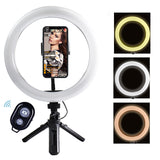 Bluetooth mobile phone live broadcast stand 10-inch ring mobile phone fill light desktop stand 0 - Tophatter Daily Deals
