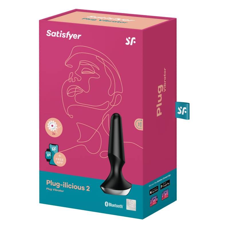 Satisfyer Plug-ilicious 2 Black Anal Vibrator > Anal Range > Vibrating Butt Plugs - Tophatter Daily Deals