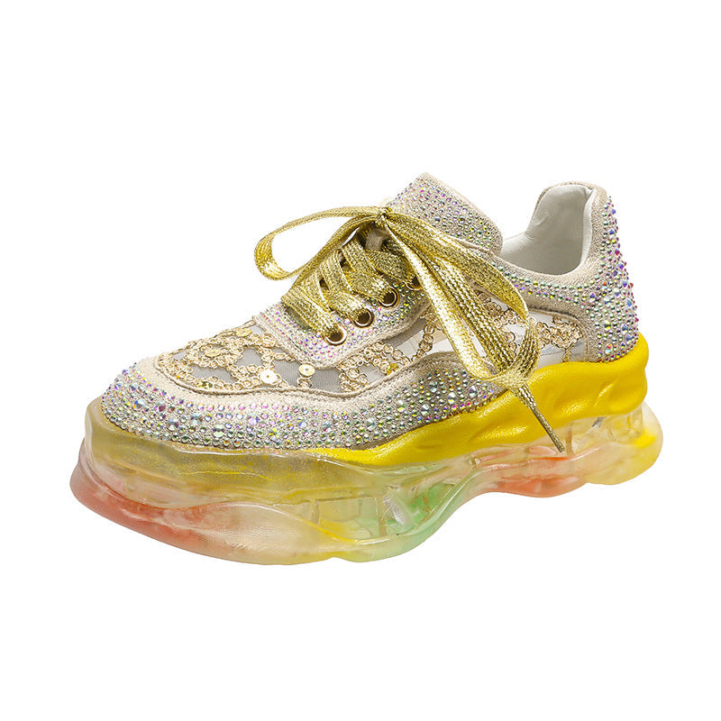 Breathable Casual Shoes Sports Shoes Gold 0 - Tophatter Daily Deals