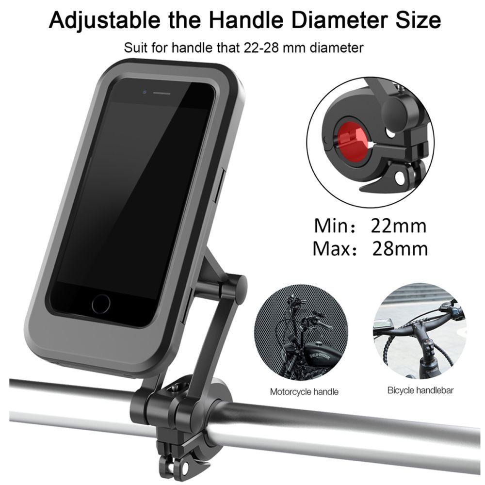 Bicycle Mobile Phone Holder Waterproof Motorcycle Mobile Phone Navigation Support 0 - Tophatter Daily Deals
