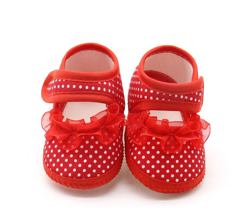 Baby Soft-Soled Shoes Baby Shoes Spring And Autumn Models Baby Toddler Shoes Red 0 - Tophatter Daily Deals