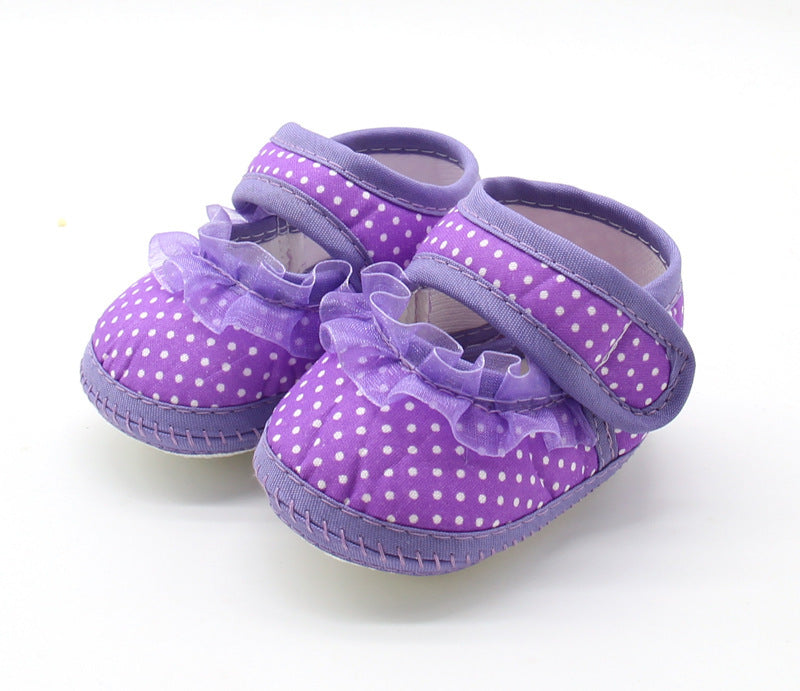 Baby Soft-Soled Shoes Baby Shoes Spring And Autumn Models Baby Toddler Shoes Purple 0 - Tophatter Daily Deals