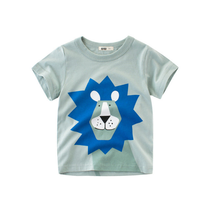 Boy's Summer New Product Children's Short Sleeved T Shirt Green 0 - Tophatter Daily Deals