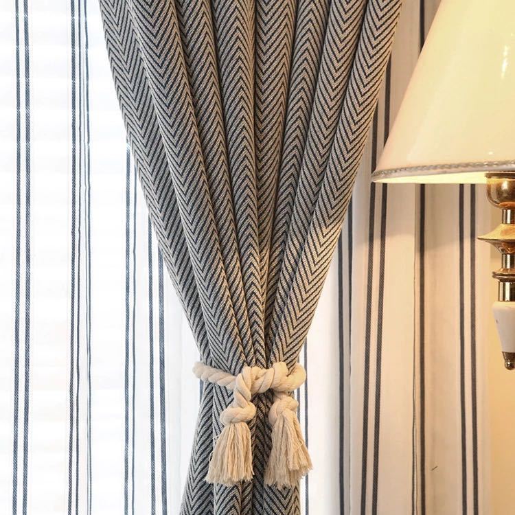 1 Pair Length 80Cm Thick Lines Twisted Decorative Drawstring-Foot Cotton Natural Rope Bags Curtain Buckle Straps Tying Home Decor 0 - Tophatter Daily Deals