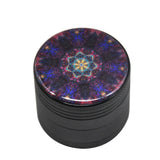 50Mm Aluminum Alloy Smoke Grinder Color Flower Of Life Four-Layer Metal Smoke Grinder Grinder Purple 0 - Tophatter Daily Deals