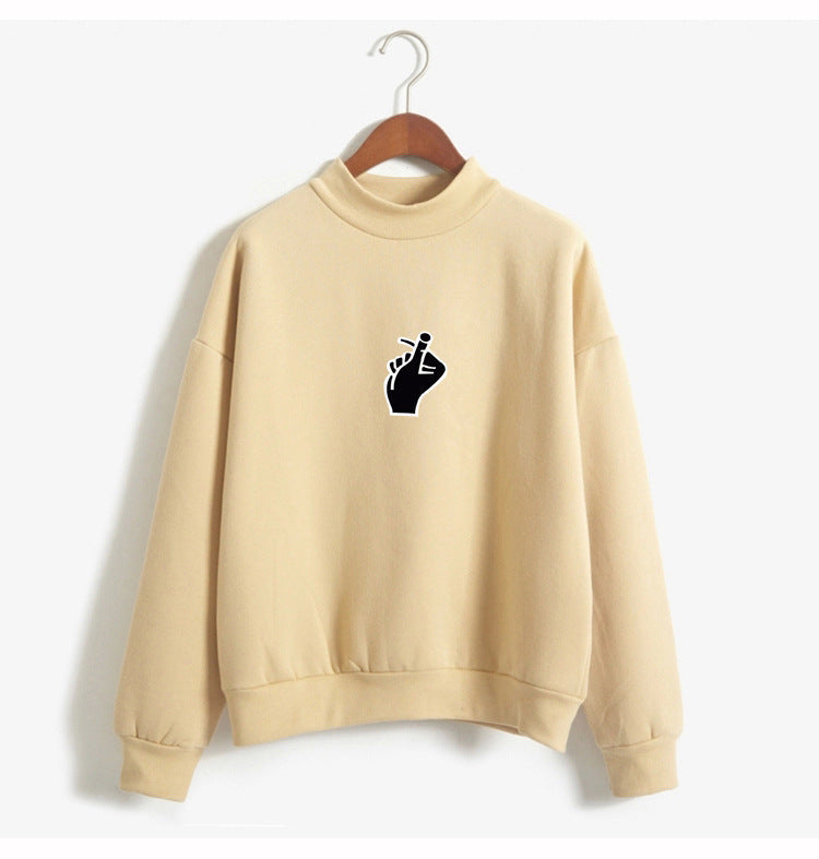 Oversized Cozy Women’s Sweatshirt - Mock Neck, Fleece 3D Changing Face Moving Picture Frame - Tophatter Daily Deals