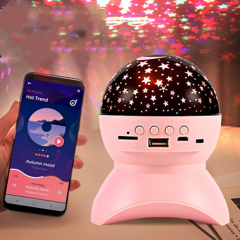 Bluetooth Audio Dream Projector Led Colorful Speakers Pink USB 0 - Tophatter Daily Deals