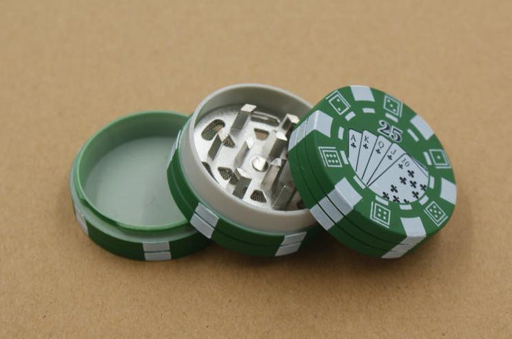 Alloy Small Chip Three-Layer Cigarette Grinder And Smoking Accessories 0 - Tophatter Daily Deals
