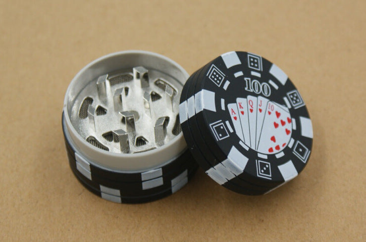 Alloy Small Chip Three-Layer Cigarette Grinder And Smoking Accessories 0 - Tophatter Daily Deals