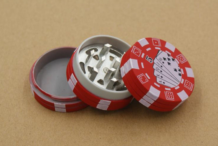Alloy Small Chip Three-Layer Cigarette Grinder And Smoking Accessories 0 - Tophatter Daily Deals