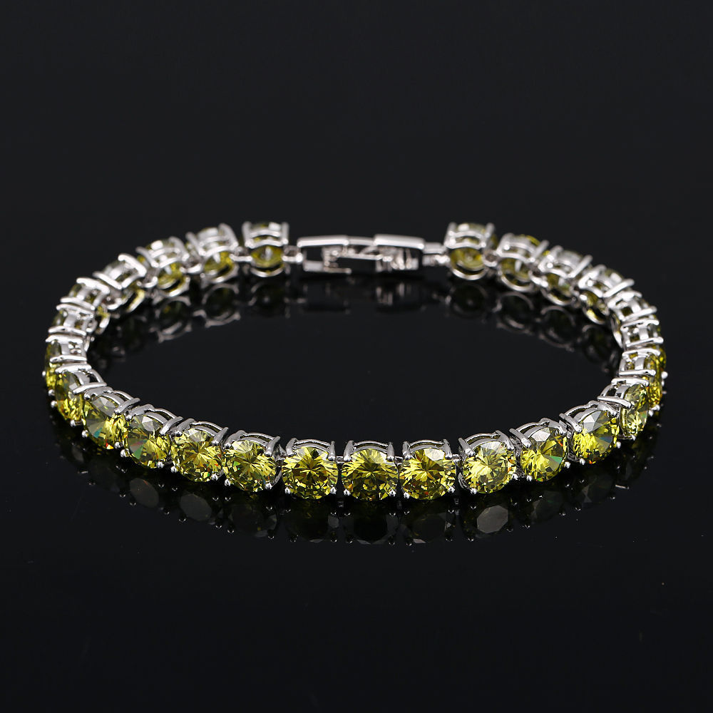 BeaQueen Bridesmaids Luxury CZ Crystal Jewelry Brilliant Green 0 - Tophatter Daily Deals