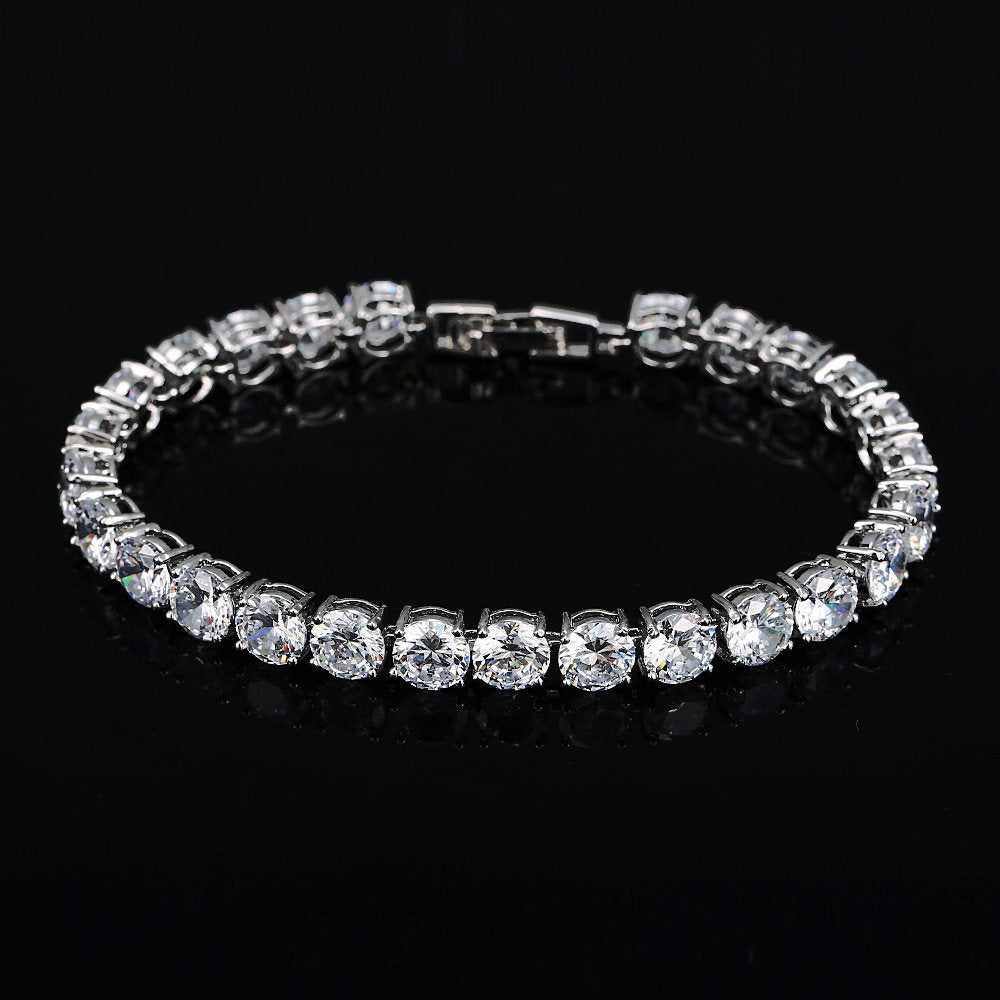 BeaQueen Bridesmaids Luxury CZ Crystal Jewelry Brilliant White 0 - Tophatter Daily Deals
