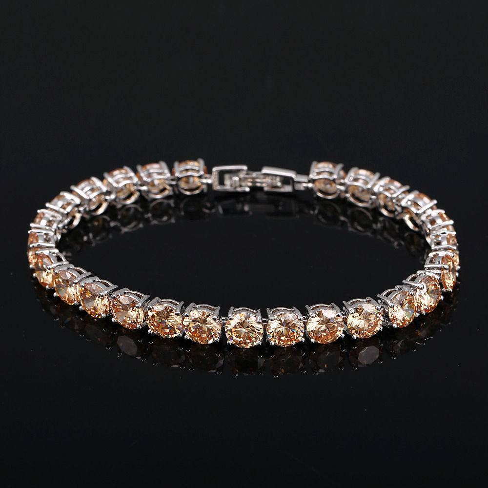 BeaQueen Bridesmaids Luxury CZ Crystal Jewelry Brilliant Champagne 0 - Tophatter Daily Deals