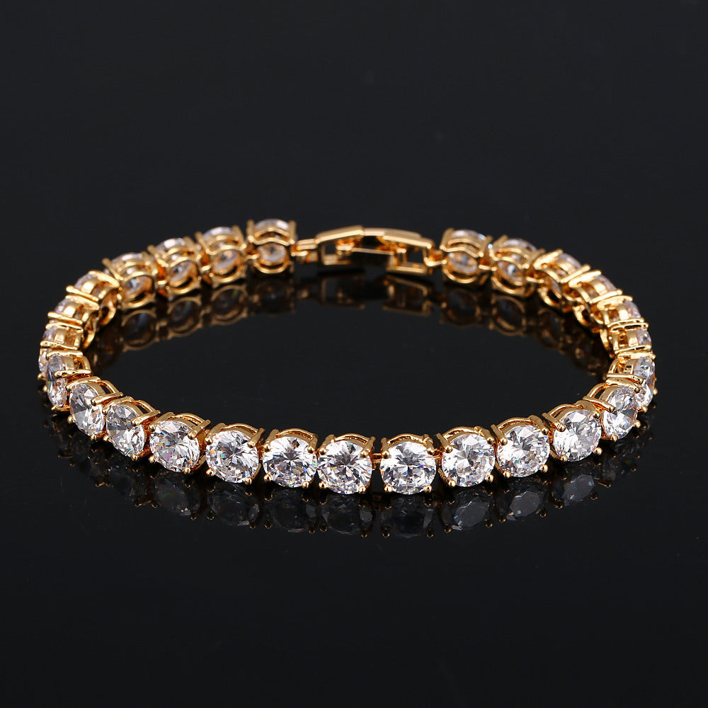 BeaQueen Bridesmaids Luxury CZ Crystal Jewelry Brilliant Gold white 0 - Tophatter Daily Deals