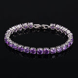 BeaQueen Bridesmaids Luxury CZ Crystal Jewelry Brilliant Purple 0 - Tophatter Daily Deals