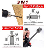 3 IN 1 Electric Brushless Hammer Cordless Power Impact Drill With Lithium Battery Power Drill Electric Drill 0 - Tophatter Daily Deals