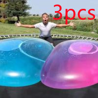 Big Inflatable Ball Children's Toy Elastic Ball Water Ball Bubble Ball Inflatable Ball Pink 3pcs 80cm 0 - Tophatter Daily Deals