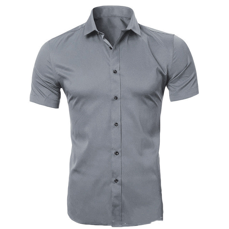 Business Plus Size Men's Summer Shirt Grey 0 - Tophatter Daily Deals