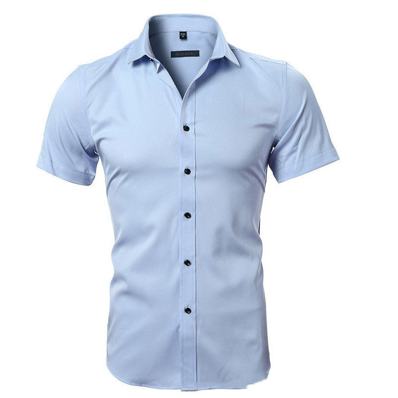 Business Plus Size Men's Summer Shirt Blue 0 - Tophatter Daily Deals