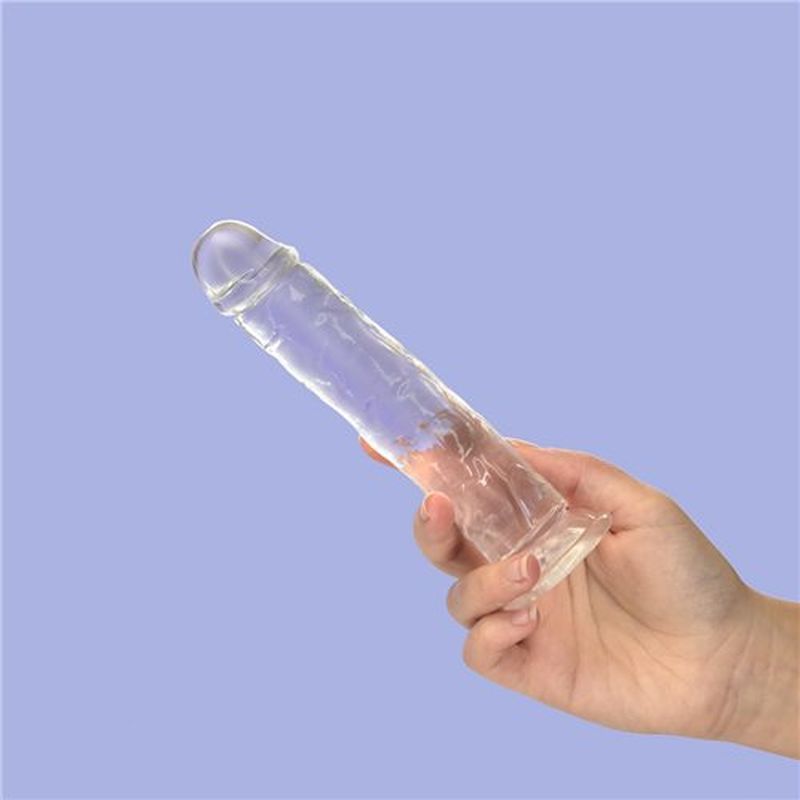 Crystal Dildo Straight 7 Inch Clear Premium Body Safe TPE > Dildos > Realistic Dildos - Tophatter Daily Deals