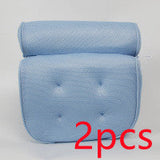 6 suction cups bath pillow 3D net bathtub pillow Blue 2pcs 0 - Tophatter Daily Deals