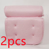 6 suction cups bath pillow 3D net bathtub pillow Pink 2pcs 0 - Tophatter Daily Deals